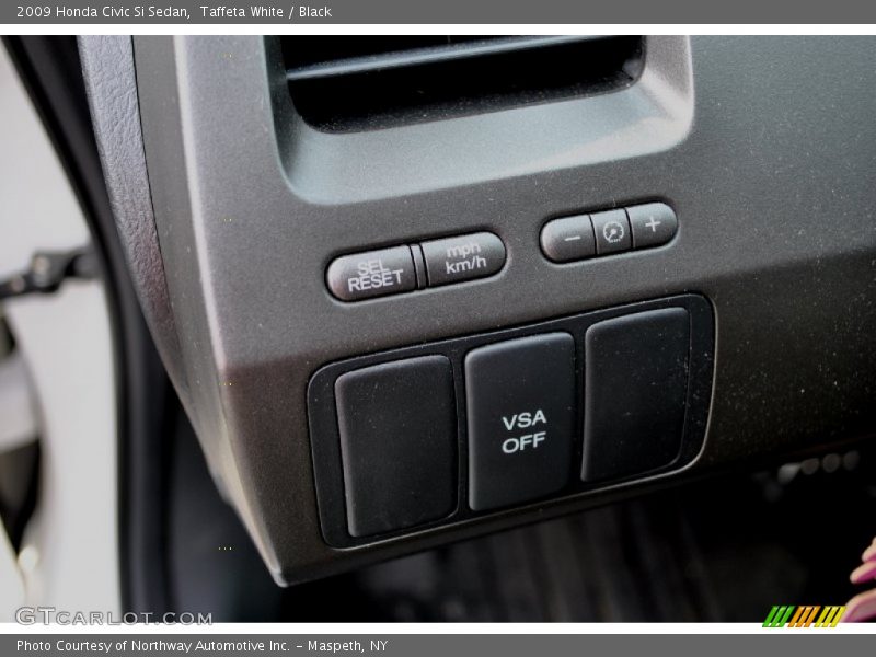 Taffeta White / Black 2009 Honda Civic Si Sedan