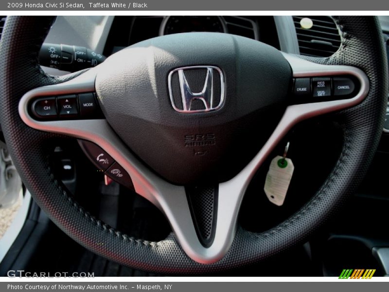 Taffeta White / Black 2009 Honda Civic Si Sedan