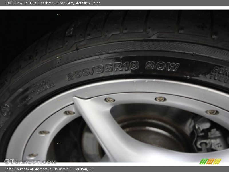 Silver Grey Metallic / Beige 2007 BMW Z4 3.0si Roadster