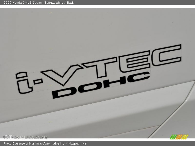 Taffeta White / Black 2009 Honda Civic Si Sedan