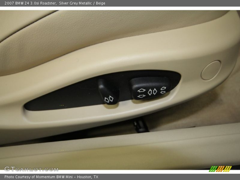 Silver Grey Metallic / Beige 2007 BMW Z4 3.0si Roadster