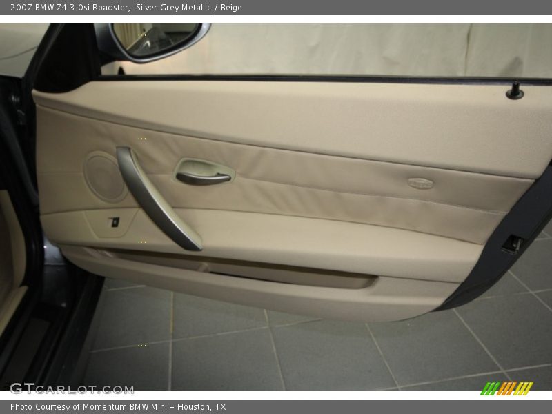 Silver Grey Metallic / Beige 2007 BMW Z4 3.0si Roadster