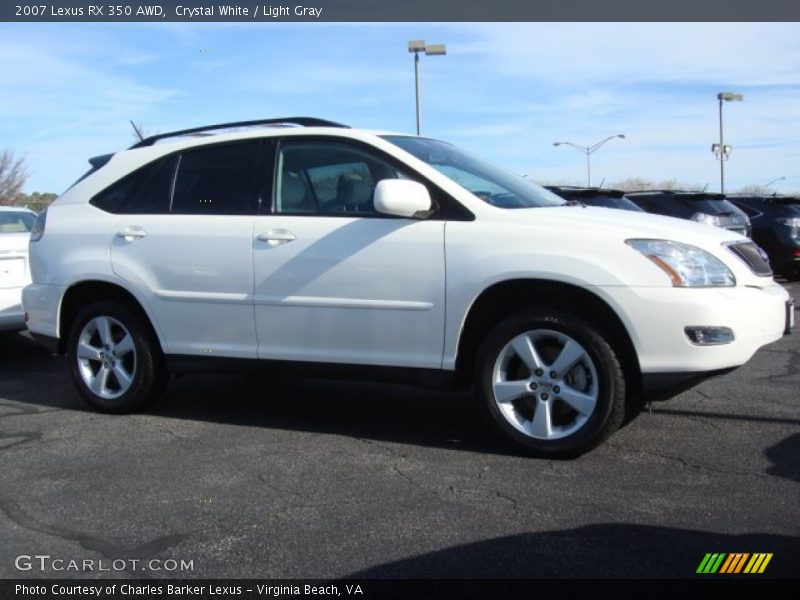 Crystal White / Light Gray 2007 Lexus RX 350 AWD