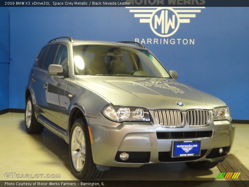 Space Grey Metallic / Black Nevada Leather 2009 BMW X3 xDrive30i