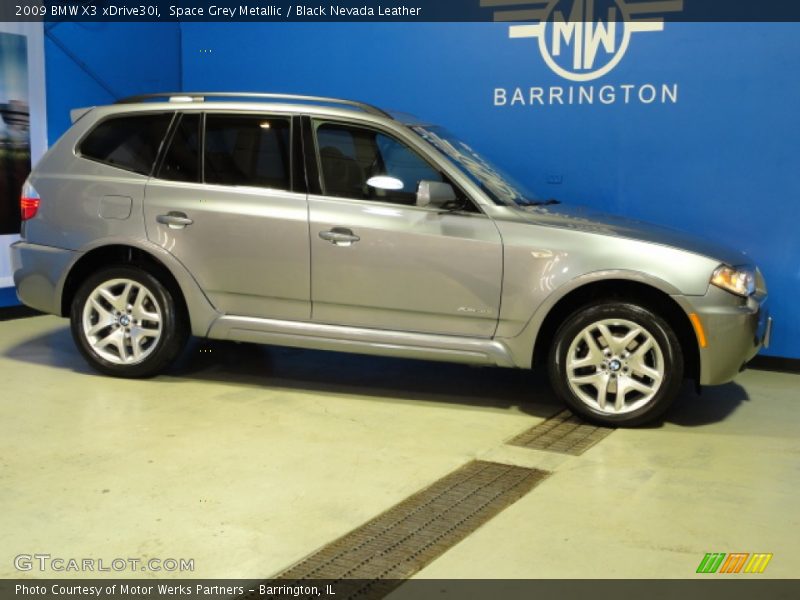 Space Grey Metallic / Black Nevada Leather 2009 BMW X3 xDrive30i
