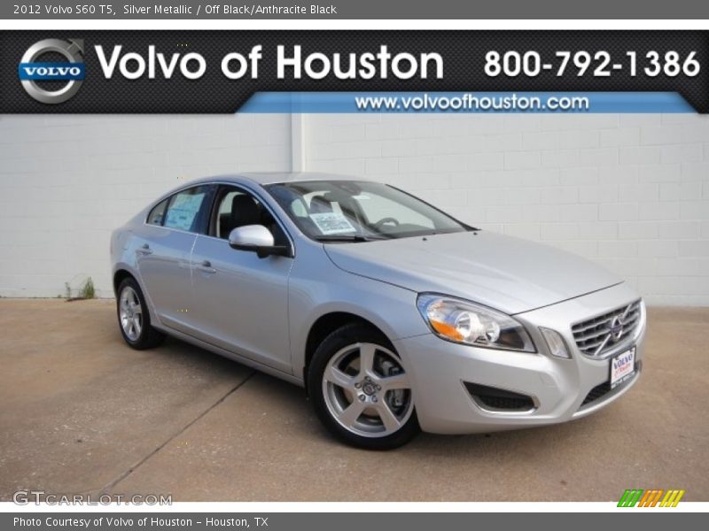 Silver Metallic / Off Black/Anthracite Black 2012 Volvo S60 T5
