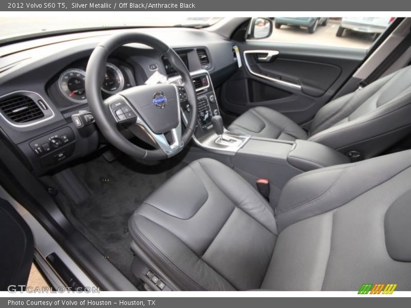  2012 S60 T5 Off Black/Anthracite Black Interior