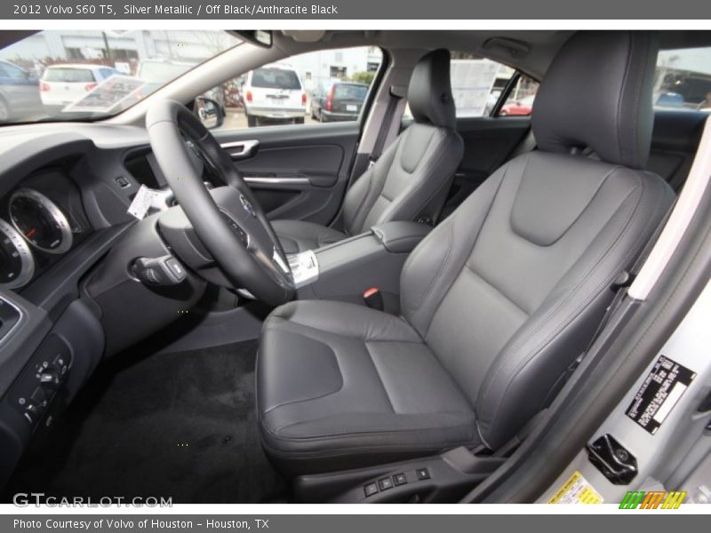  2012 S60 T5 Off Black/Anthracite Black Interior