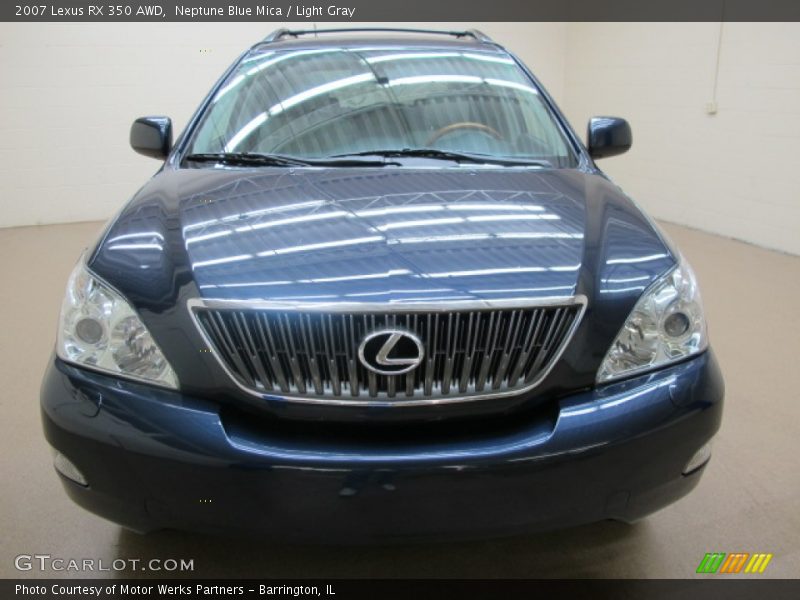 Neptune Blue Mica / Light Gray 2007 Lexus RX 350 AWD