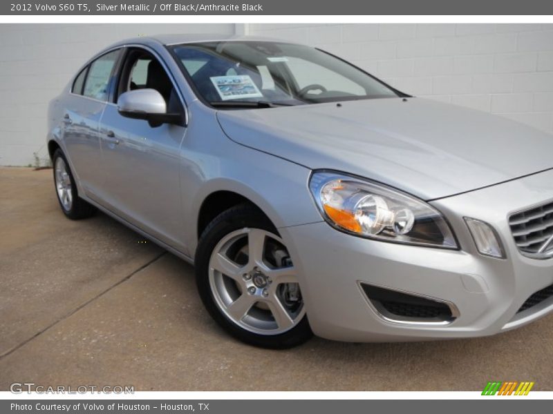 Silver Metallic / Off Black/Anthracite Black 2012 Volvo S60 T5