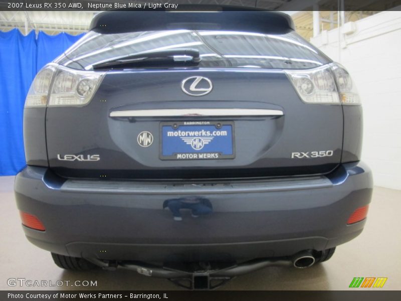 Neptune Blue Mica / Light Gray 2007 Lexus RX 350 AWD