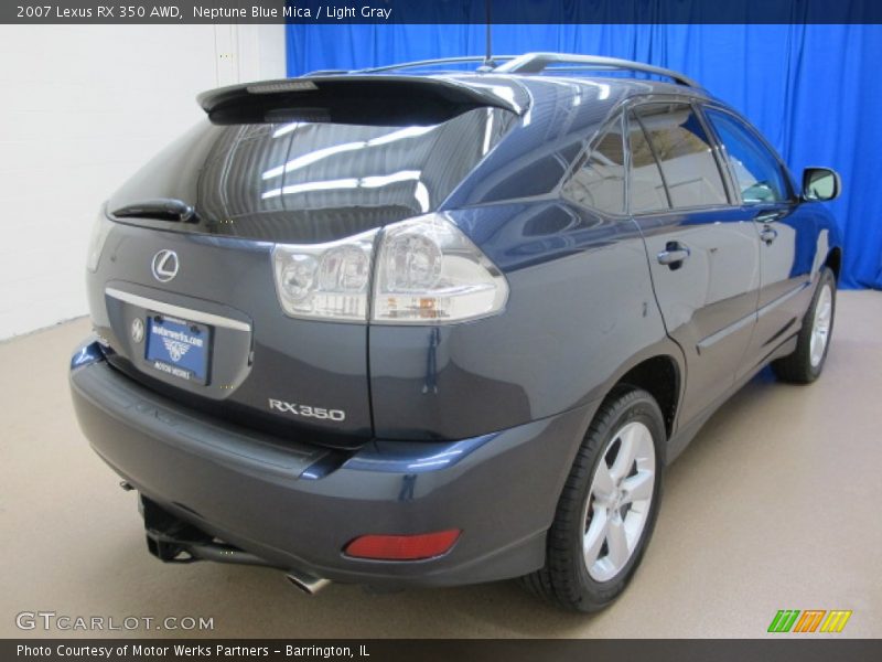 Neptune Blue Mica / Light Gray 2007 Lexus RX 350 AWD