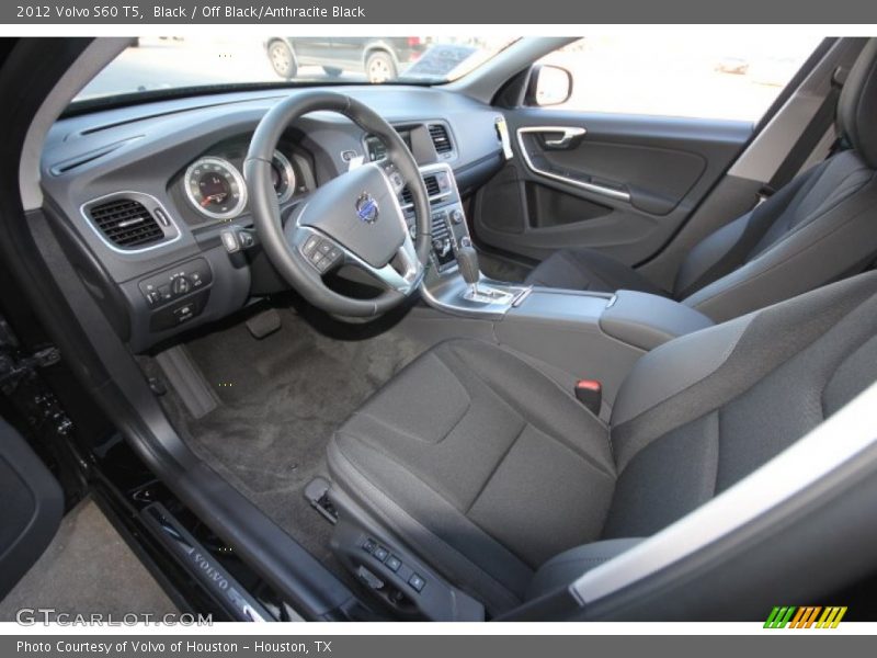  2012 S60 T5 Off Black/Anthracite Black Interior