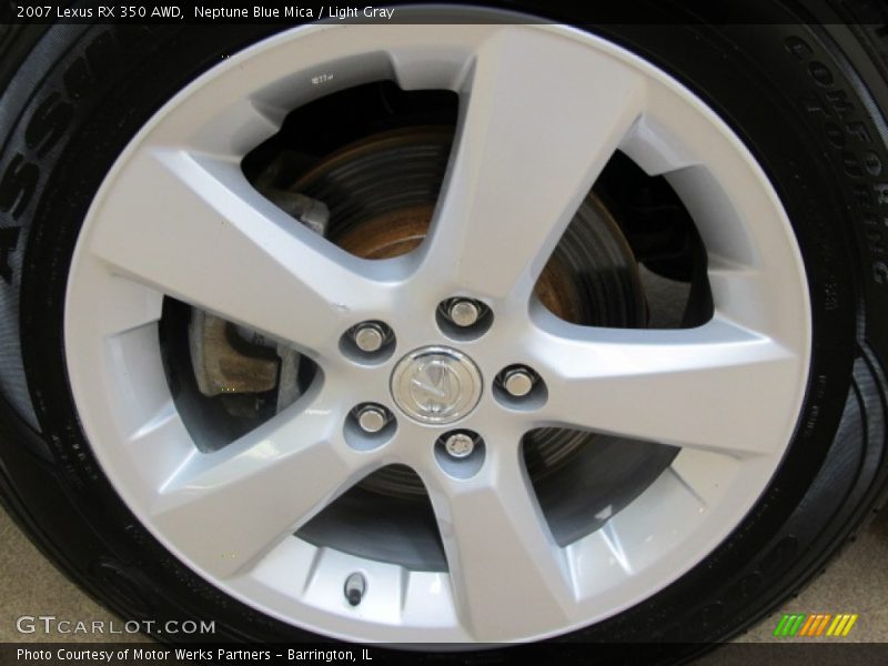 Neptune Blue Mica / Light Gray 2007 Lexus RX 350 AWD