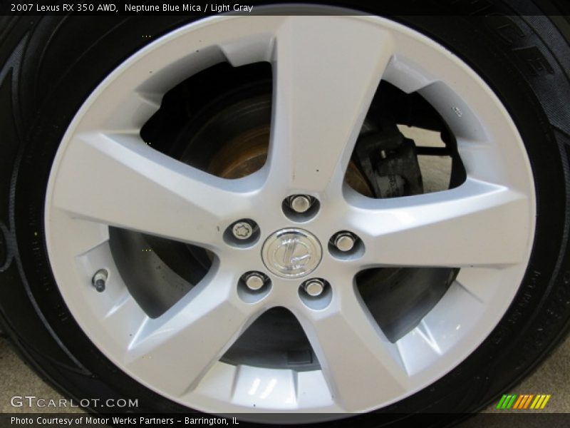 Neptune Blue Mica / Light Gray 2007 Lexus RX 350 AWD