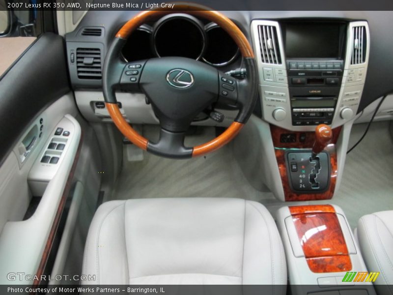 Neptune Blue Mica / Light Gray 2007 Lexus RX 350 AWD