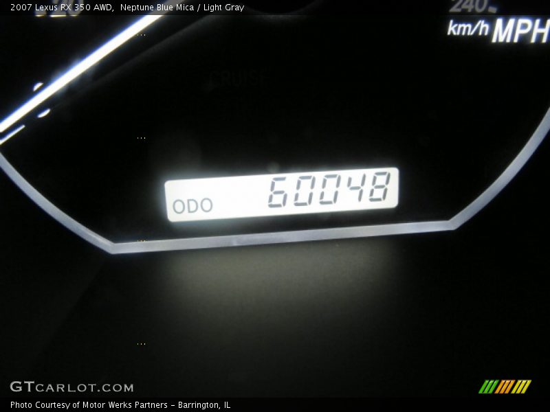 Neptune Blue Mica / Light Gray 2007 Lexus RX 350 AWD