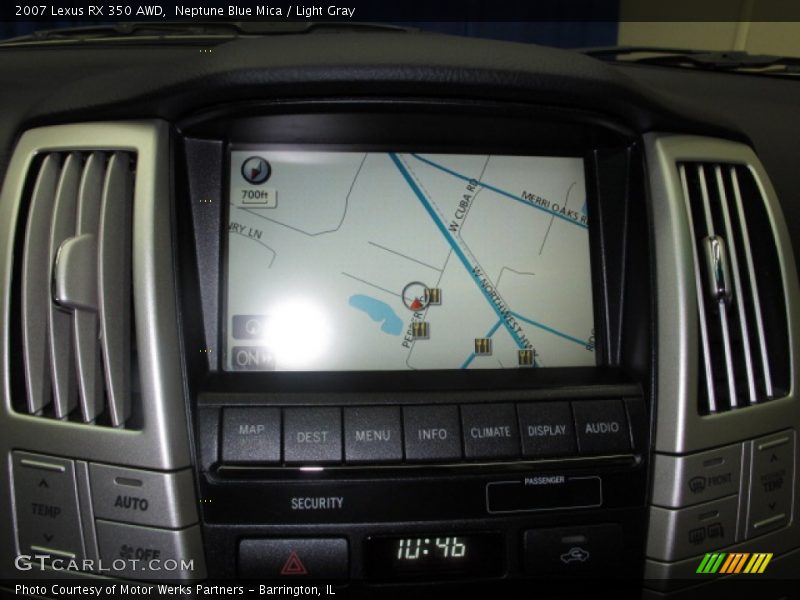 Neptune Blue Mica / Light Gray 2007 Lexus RX 350 AWD