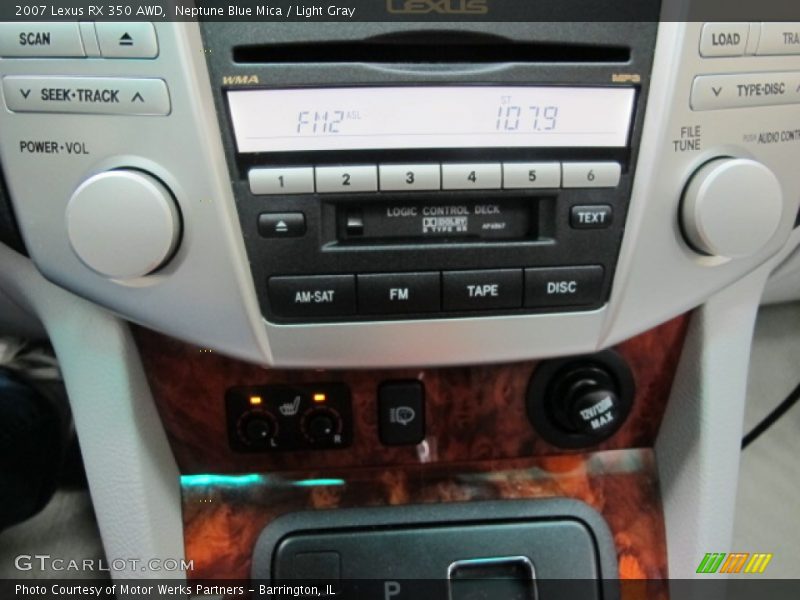 Neptune Blue Mica / Light Gray 2007 Lexus RX 350 AWD