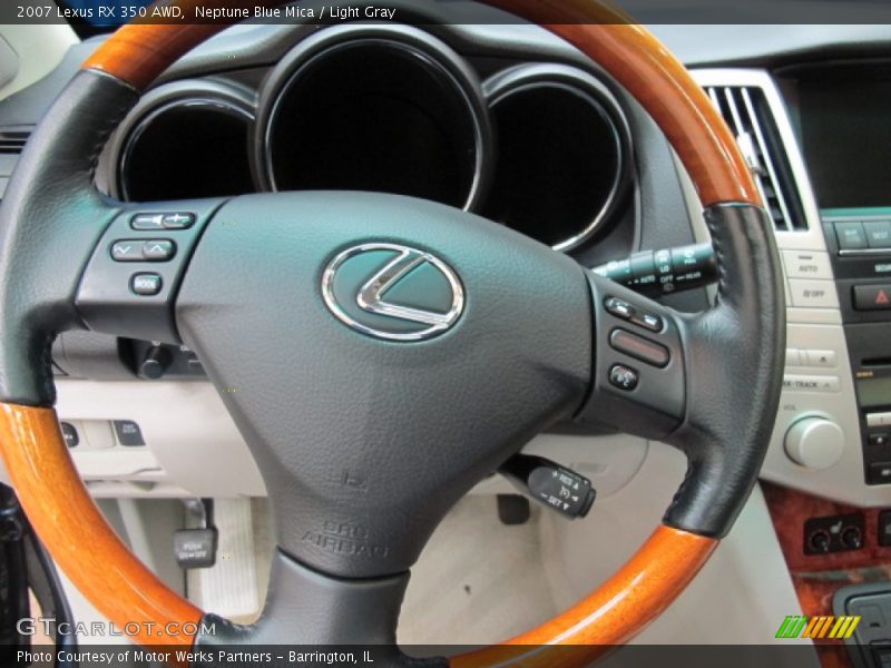 Neptune Blue Mica / Light Gray 2007 Lexus RX 350 AWD