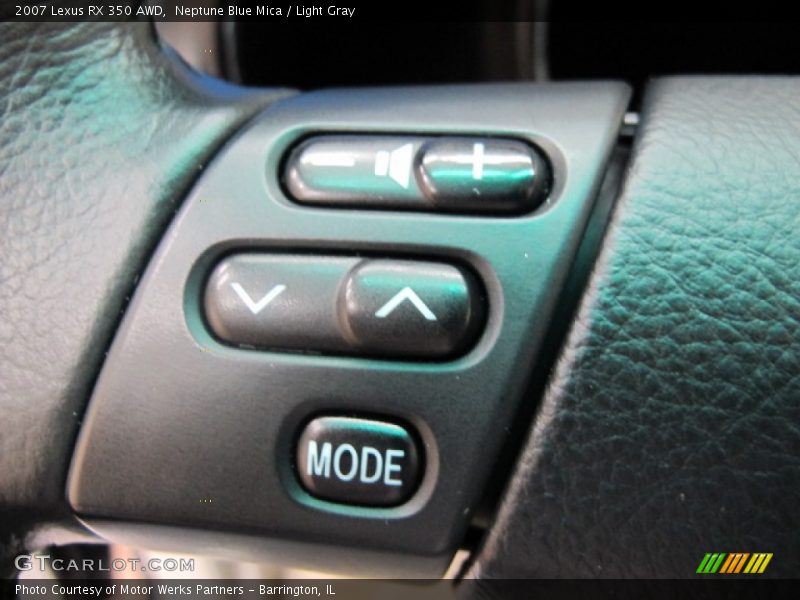 Neptune Blue Mica / Light Gray 2007 Lexus RX 350 AWD