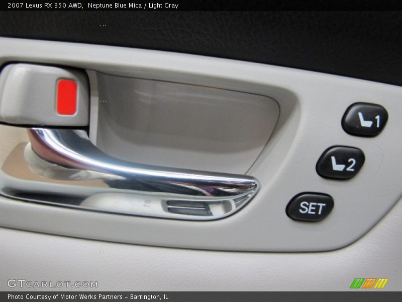 Neptune Blue Mica / Light Gray 2007 Lexus RX 350 AWD