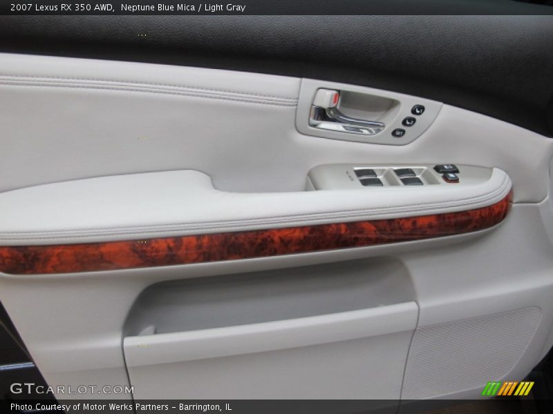 Neptune Blue Mica / Light Gray 2007 Lexus RX 350 AWD