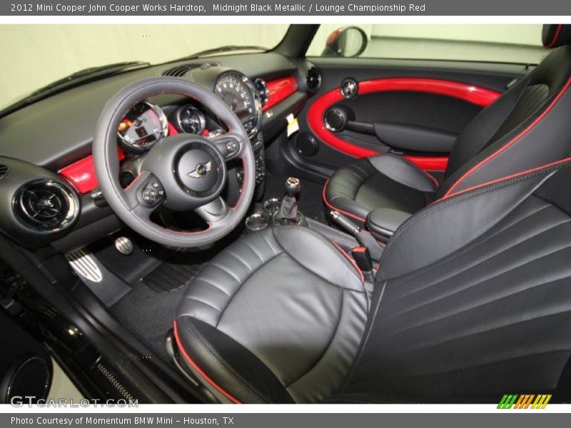  2012 Cooper John Cooper Works Hardtop Lounge Championship Red Interior