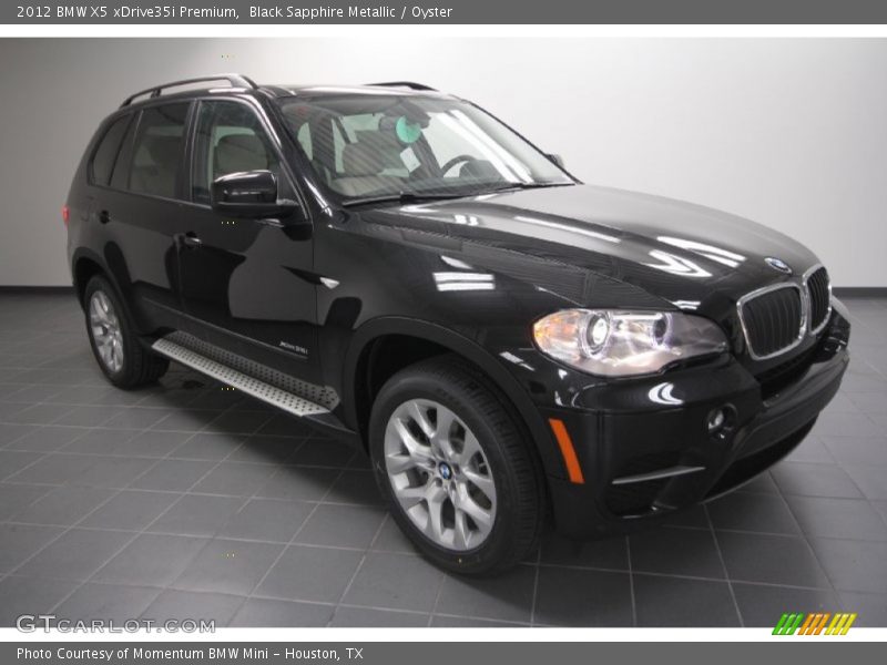 Black Sapphire Metallic / Oyster 2012 BMW X5 xDrive35i Premium