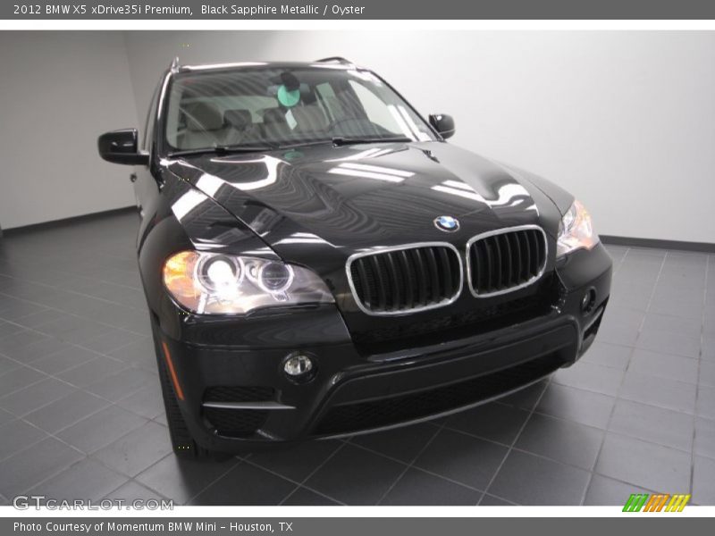 Black Sapphire Metallic / Oyster 2012 BMW X5 xDrive35i Premium