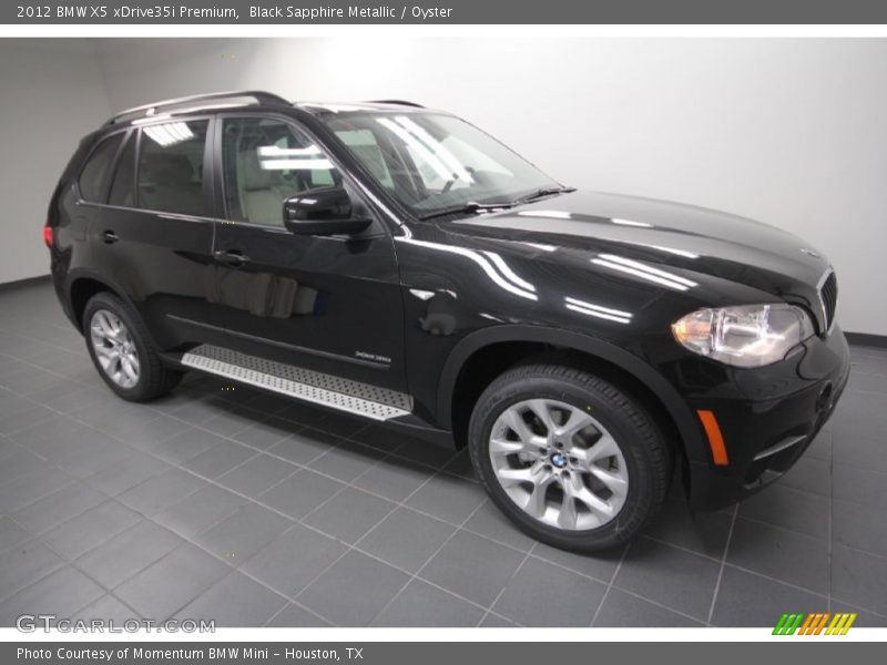Black Sapphire Metallic / Oyster 2012 BMW X5 xDrive35i Premium