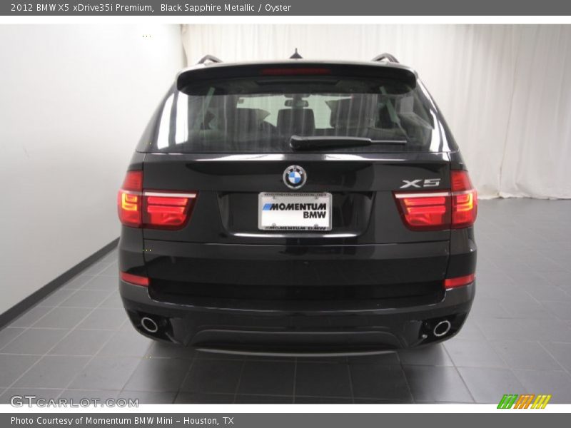 Black Sapphire Metallic / Oyster 2012 BMW X5 xDrive35i Premium
