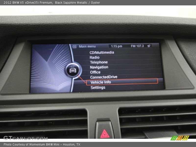 Black Sapphire Metallic / Oyster 2012 BMW X5 xDrive35i Premium