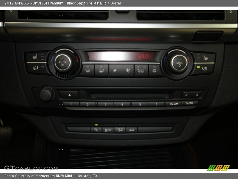 Black Sapphire Metallic / Oyster 2012 BMW X5 xDrive35i Premium
