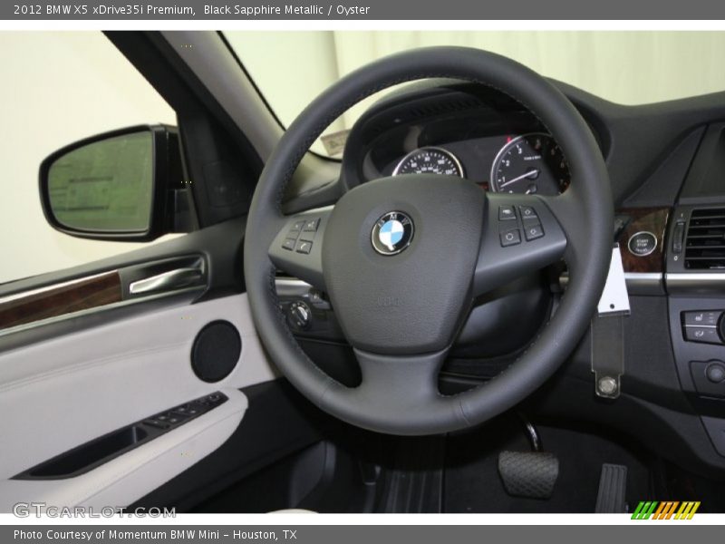 Black Sapphire Metallic / Oyster 2012 BMW X5 xDrive35i Premium