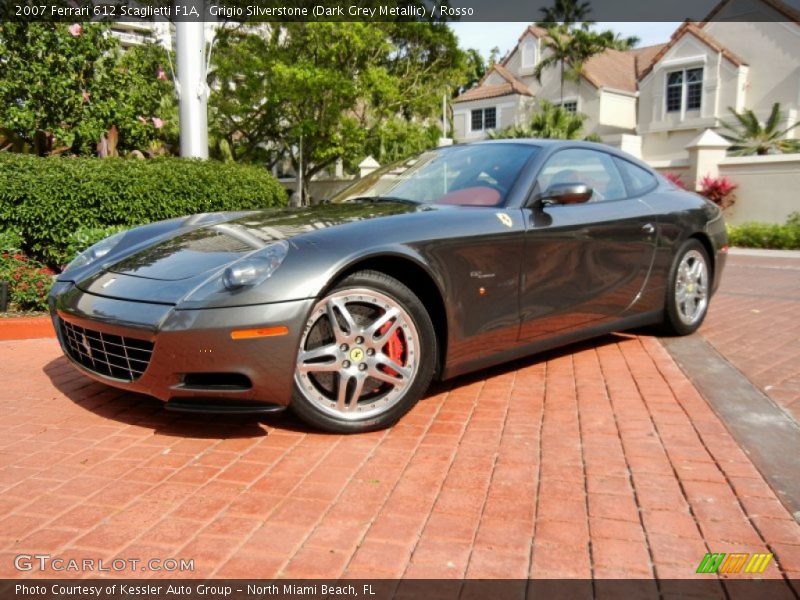 Grigio Silverstone (Dark Grey Metallic) / Rosso 2007 Ferrari 612 Scaglietti F1A