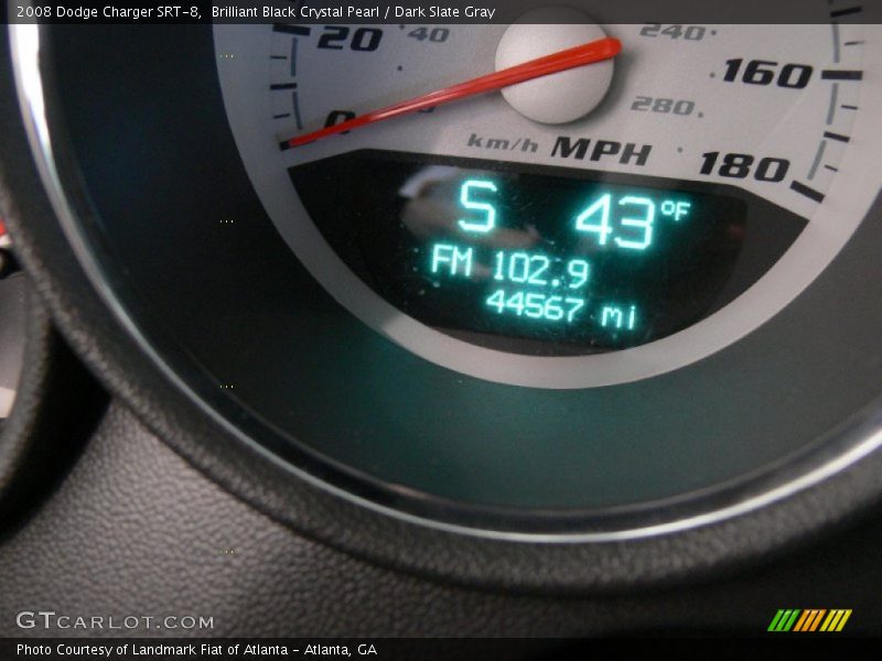 Brilliant Black Crystal Pearl / Dark Slate Gray 2008 Dodge Charger SRT-8
