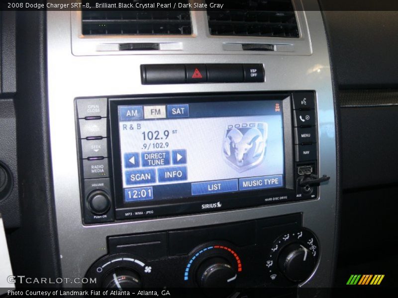Brilliant Black Crystal Pearl / Dark Slate Gray 2008 Dodge Charger SRT-8