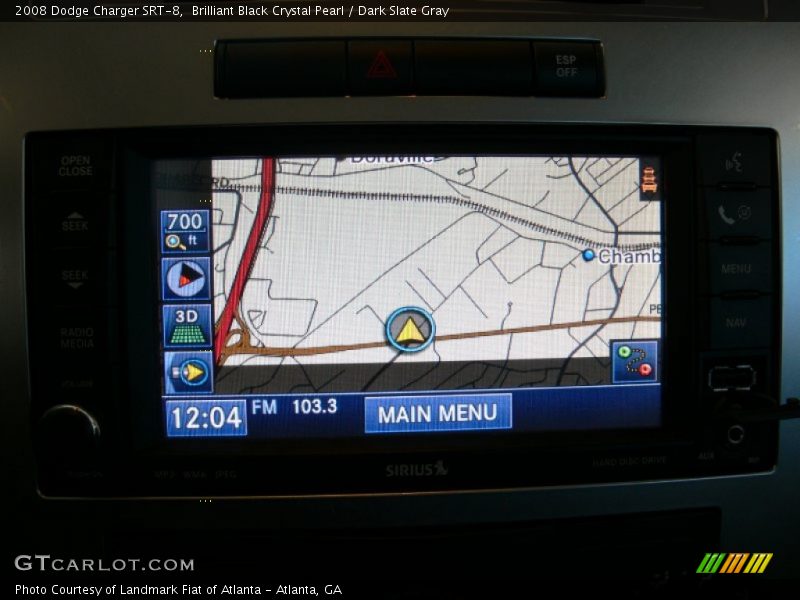 Brilliant Black Crystal Pearl / Dark Slate Gray 2008 Dodge Charger SRT-8