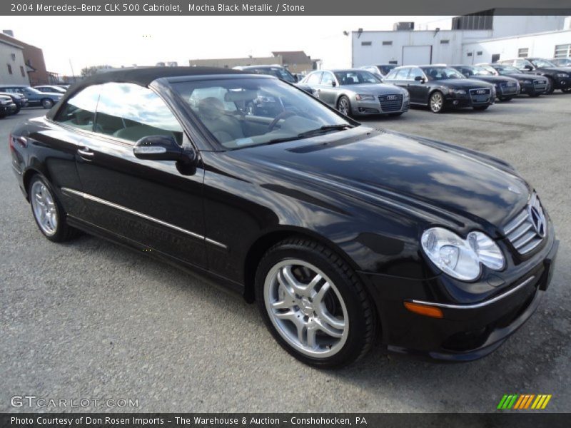 Mocha Black Metallic / Stone 2004 Mercedes-Benz CLK 500 Cabriolet