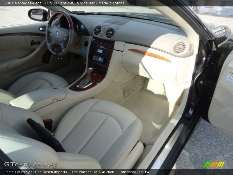 Mocha Black Metallic / Stone 2004 Mercedes-Benz CLK 500 Cabriolet
