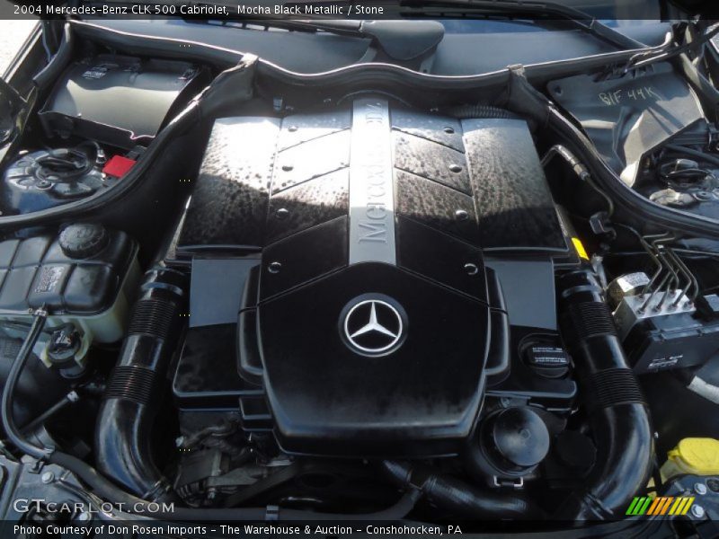 Mocha Black Metallic / Stone 2004 Mercedes-Benz CLK 500 Cabriolet