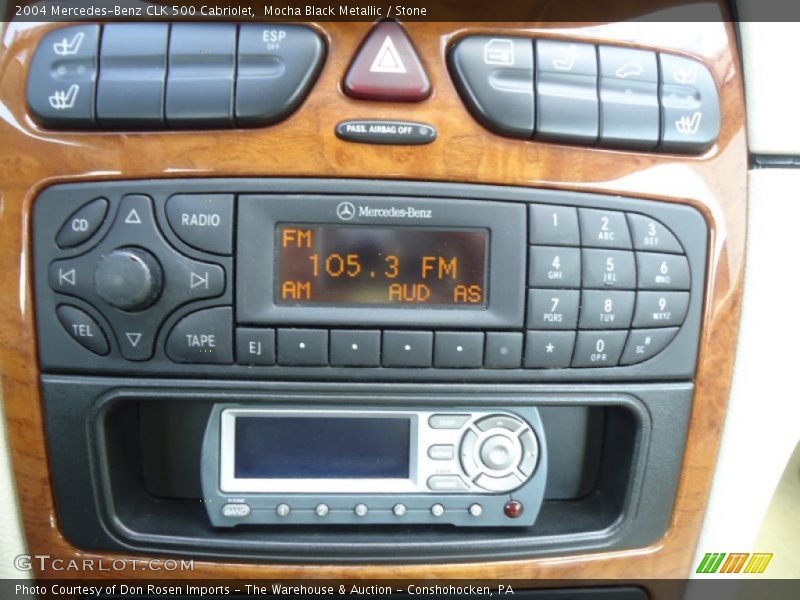 Mocha Black Metallic / Stone 2004 Mercedes-Benz CLK 500 Cabriolet