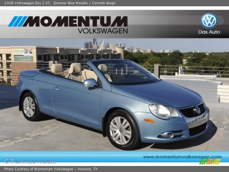 Eismeer Blue Metallic / Cornsilk Beige 2008 Volkswagen Eos 2.0T