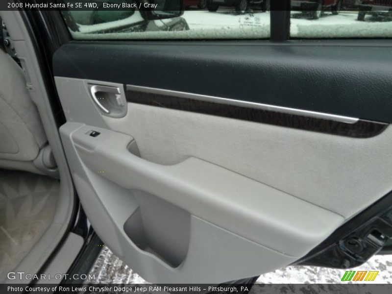 Ebony Black / Gray 2008 Hyundai Santa Fe SE 4WD