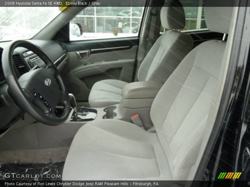 Ebony Black / Gray 2008 Hyundai Santa Fe SE 4WD
