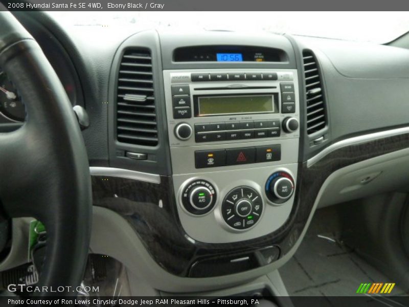 Ebony Black / Gray 2008 Hyundai Santa Fe SE 4WD