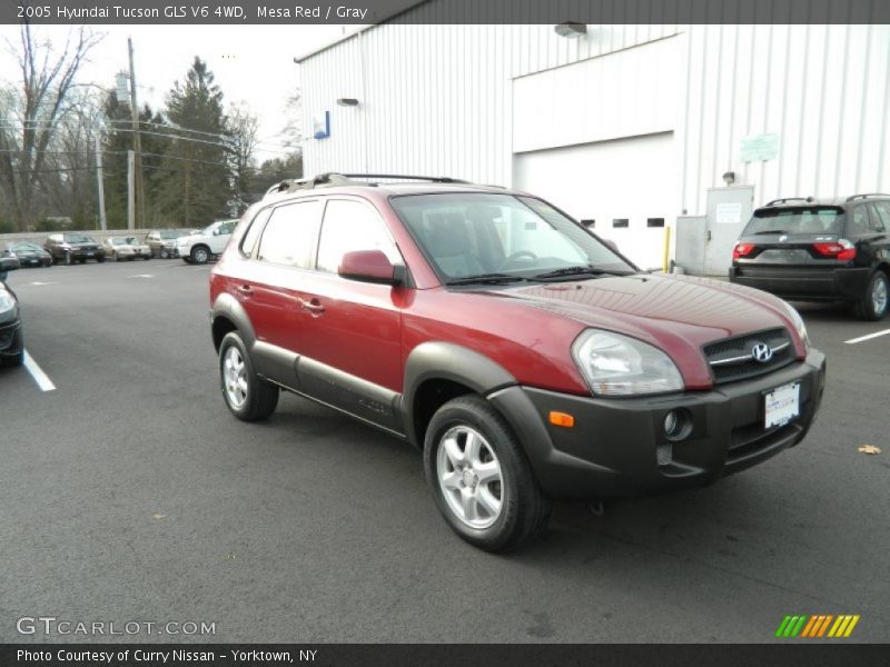Mesa Red / Gray 2005 Hyundai Tucson GLS V6 4WD