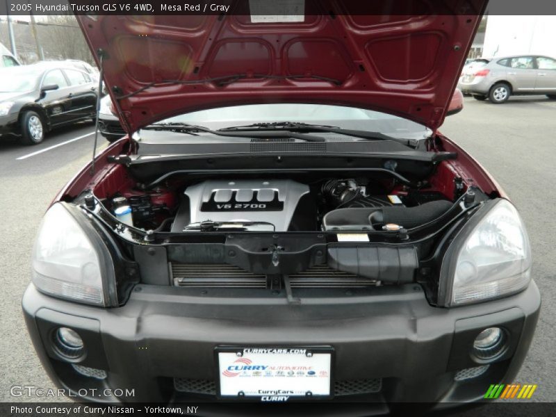 Mesa Red / Gray 2005 Hyundai Tucson GLS V6 4WD