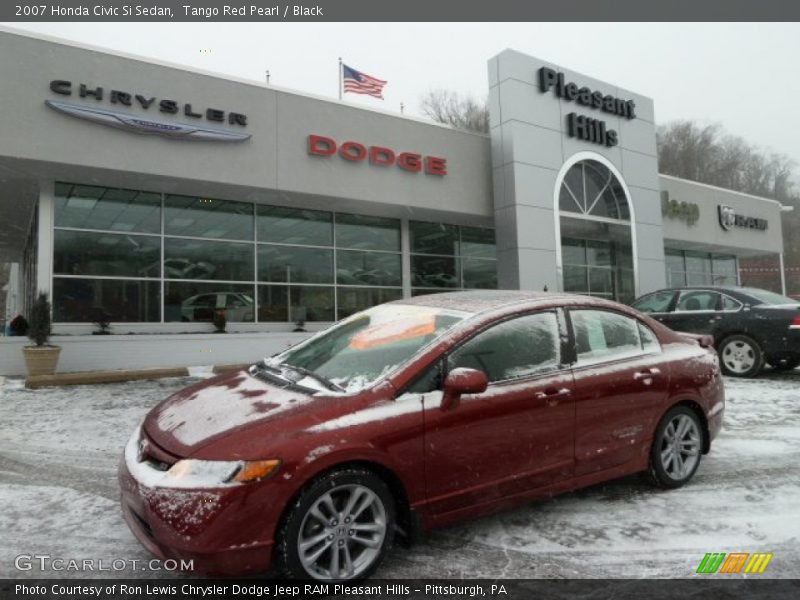 Tango Red Pearl / Black 2007 Honda Civic Si Sedan